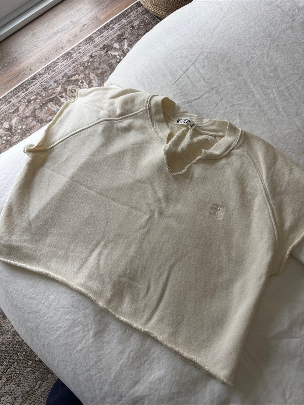Eterne Terry Raglan Cutoff Top & Boyfriend Short - Picture 8 of 10
